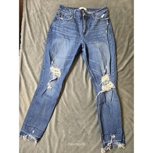 Abercrombie & Fitch Jeans‎ Women's 28 9R Ultra High Rise Distressed Straight